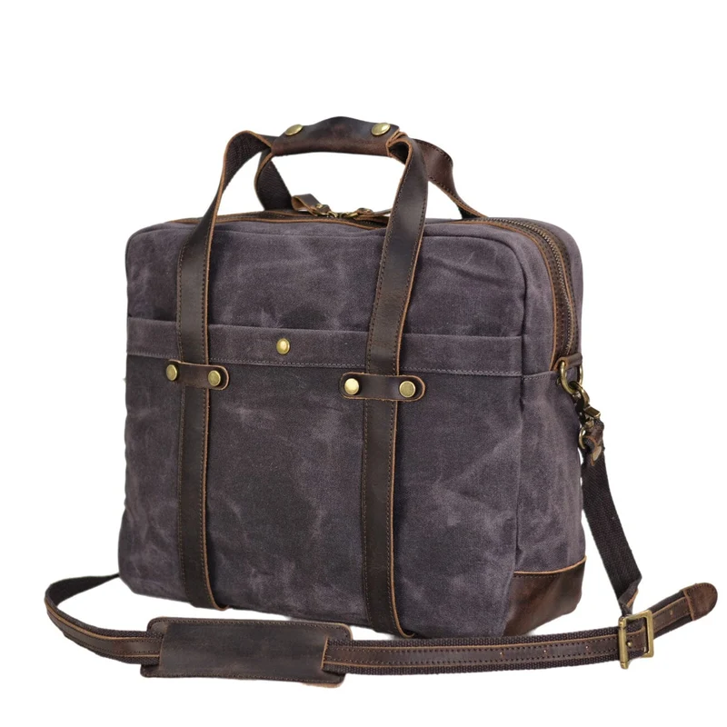 Waxed Canvas Briefcase | ANCHORAGE