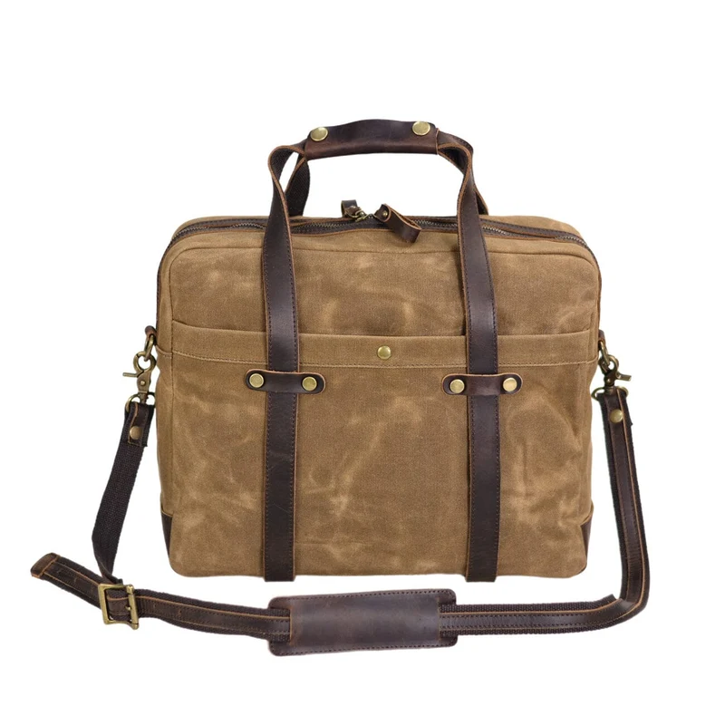Waxed Canvas Briefcase | ANCHORAGE