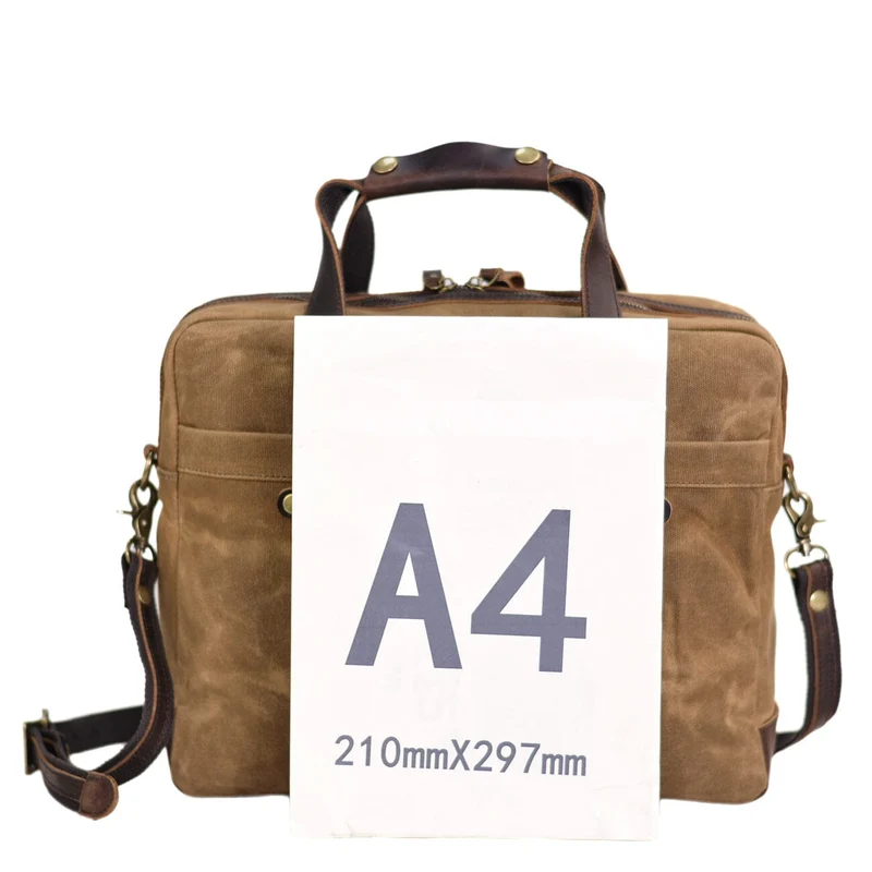 Waxed Canvas Briefcase | ANCHORAGE