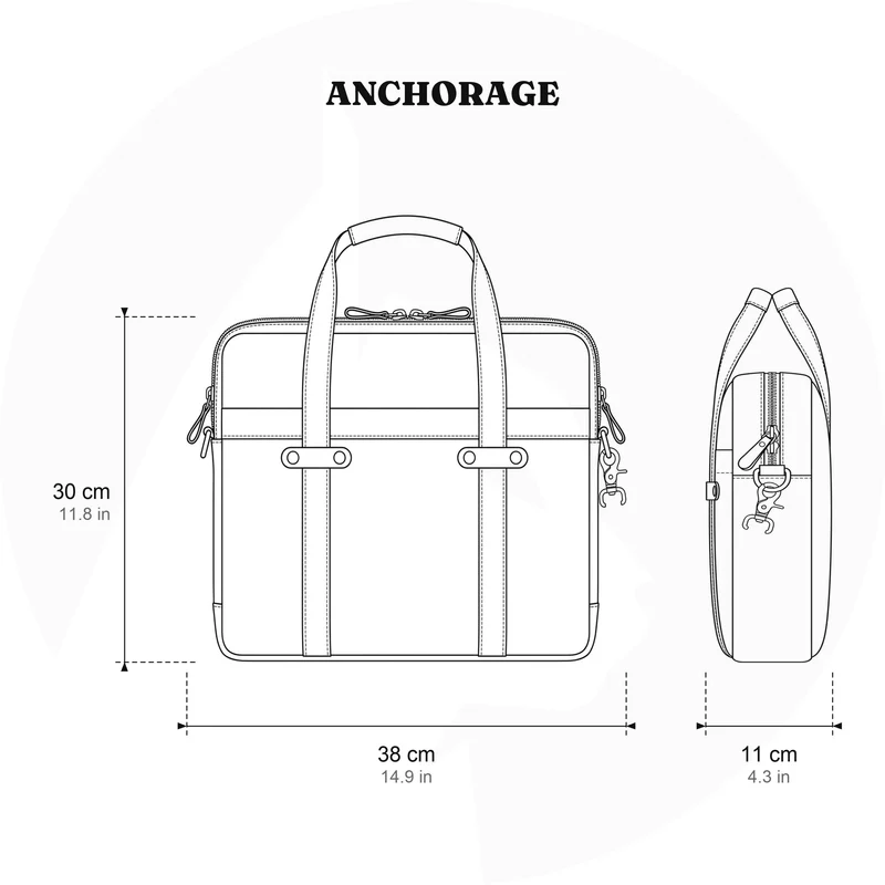 Waxed Canvas Briefcase | ANCHORAGE
