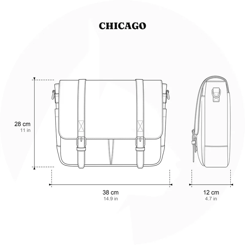 Canvas Laptop Messenger Bag | CHICAGO