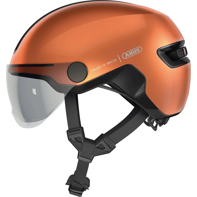 Abus HUD-Y ACE visor urban bike helmet with integrated lighting