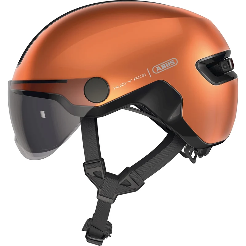 Abus HUD-Y ACE visor urban bike helmet with integrated lighting