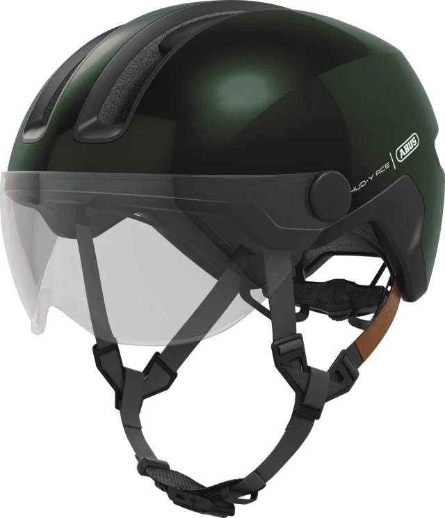 Abus HUD-Y ACE visor urban bike helmet with integrated lighting