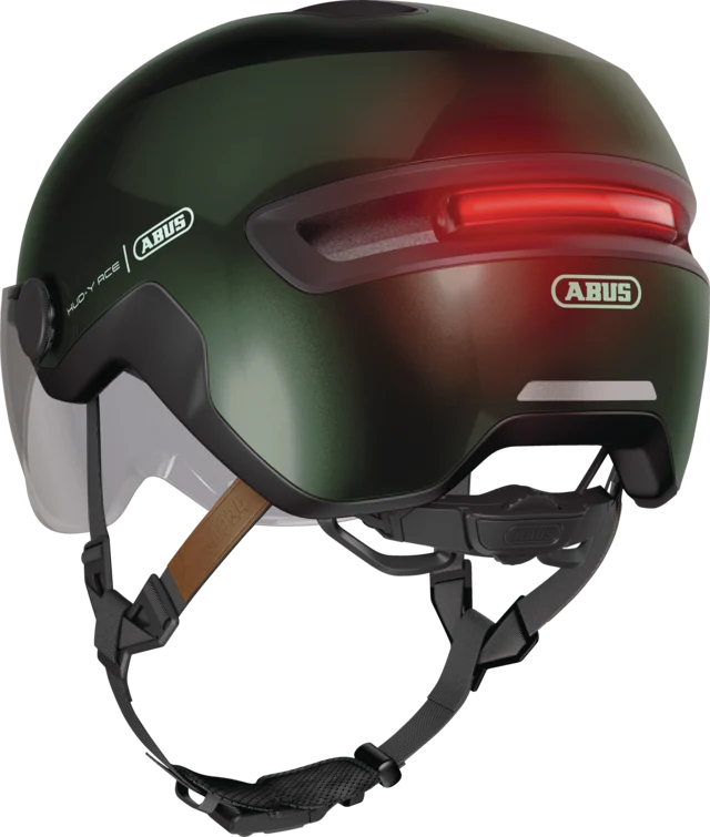 Abus HUD-Y ACE visor urban bike helmet with integrated lighting