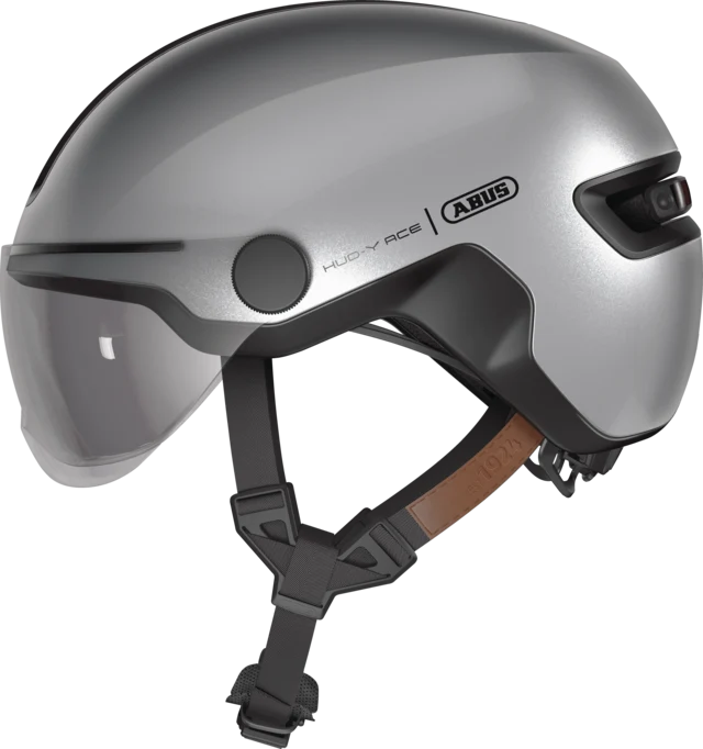 Abus HUD-Y ACE visor urban bike helmet with integrated lighting