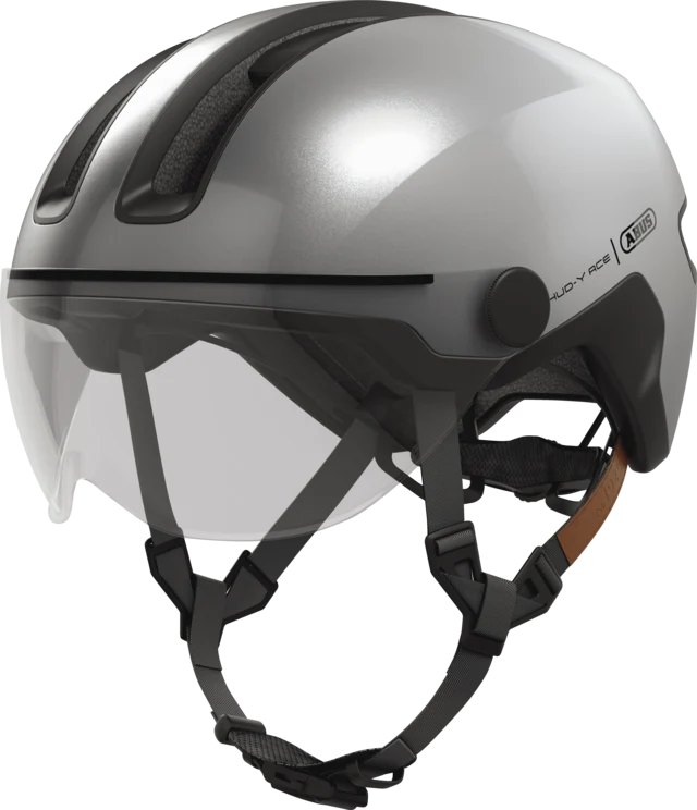 Abus HUD-Y ACE visor urban bike helmet with integrated lighting