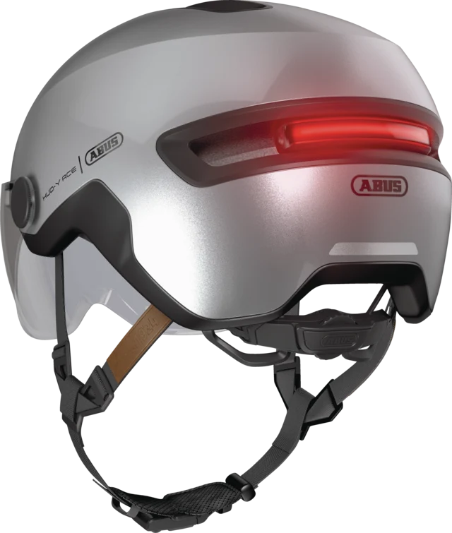 Abus HUD-Y ACE visor urban bike helmet with integrated lighting