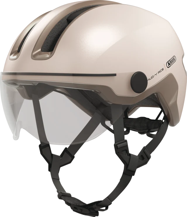 Abus HUD-Y ACE visor urban bike helmet with integrated lighting