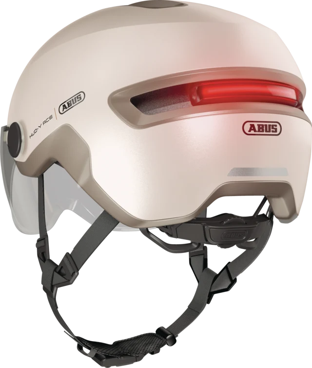 Abus HUD-Y ACE visor urban bike helmet with integrated lighting