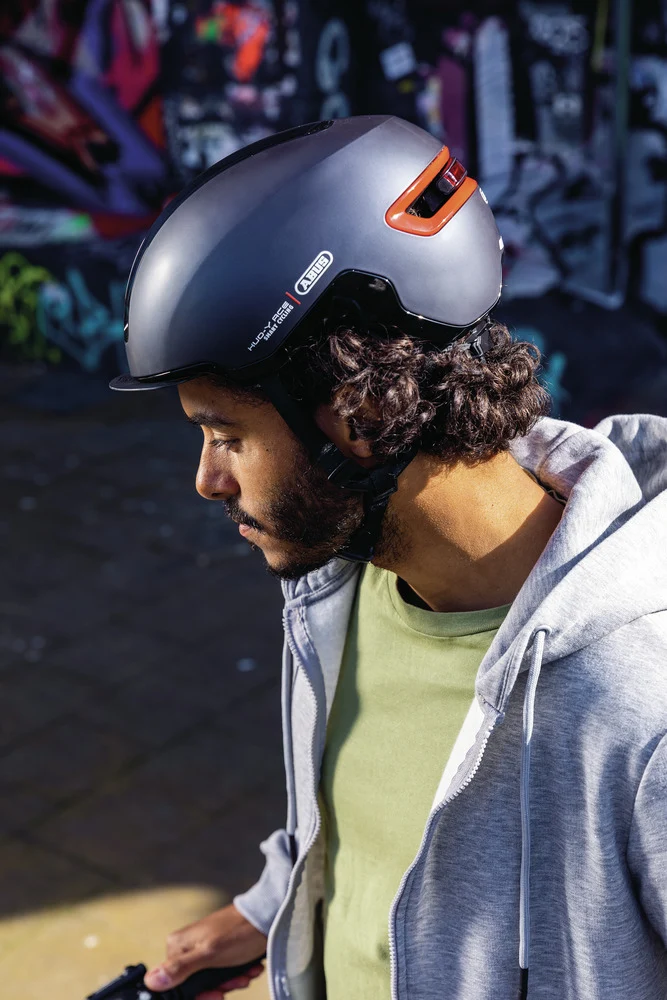 Abus HUD-Y Urban Bike Helmet with Integrated Lighting