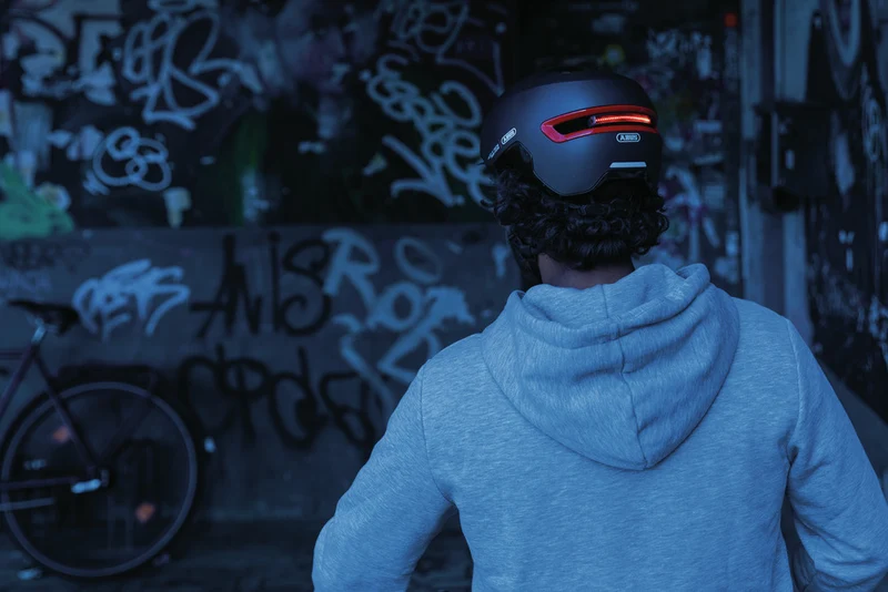 Abus HUD-Y Urban Bike Helmet with Integrated Lighting