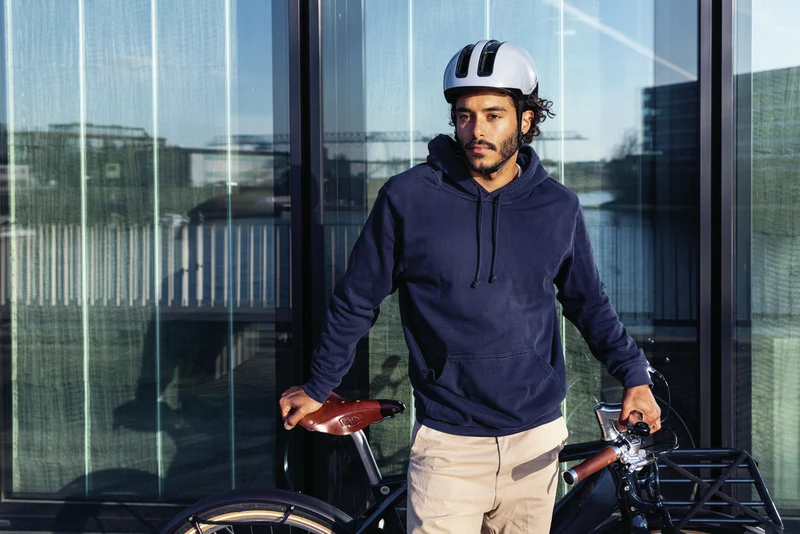 Abus HUD-Y Urban Bike Helmet with Integrated Lighting