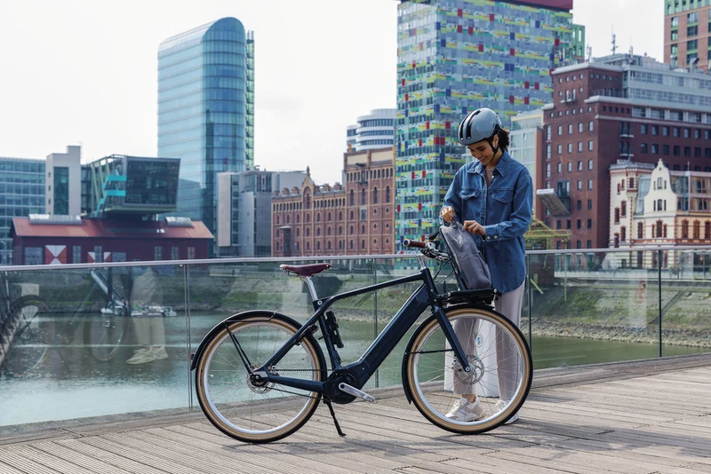 Abus HUD-Y Urban Bike Helmet with Integrated Lighting