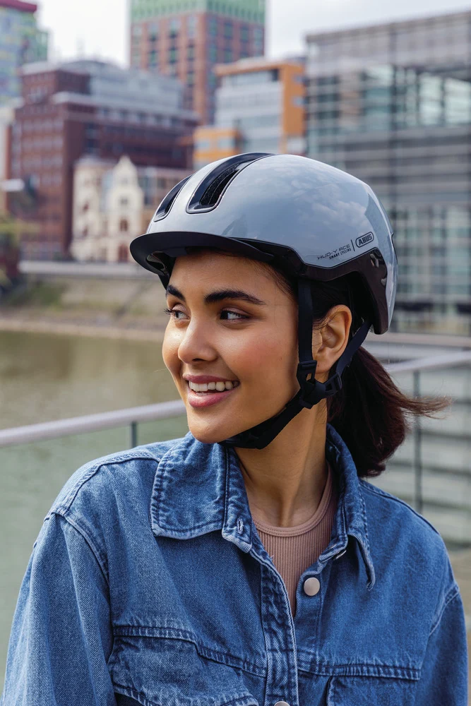 Abus HUD-Y Urban Bike Helmet with Integrated Lighting