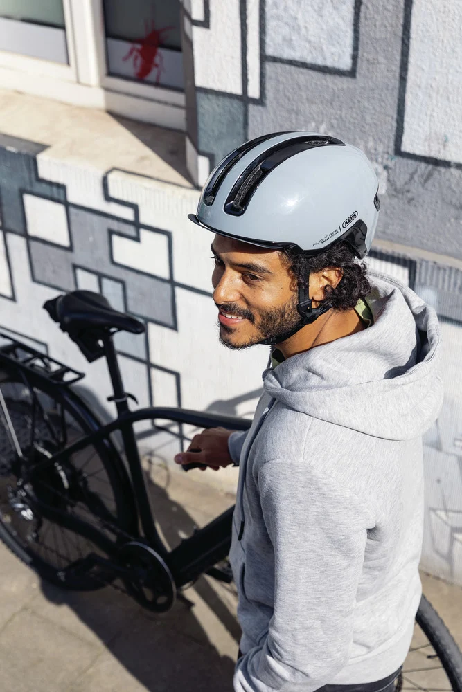 Abus HUD-Y Urban Bike Helmet with Integrated Lighting