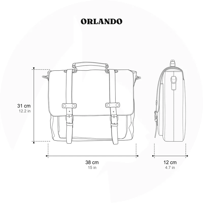 Canvas and Leather Messenger Bag | ORLANDO