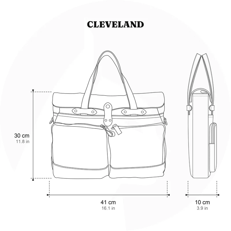 Canvas Shoulder Tote Bag | CLEVELAND
