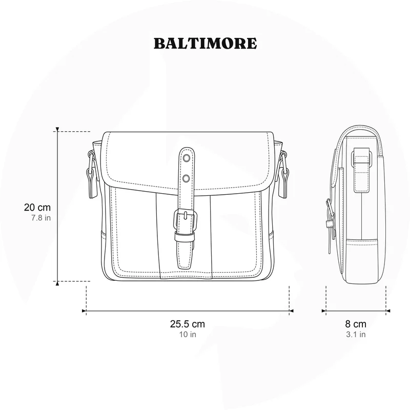 Small Canvas Messenger Bag | BALTIMORE