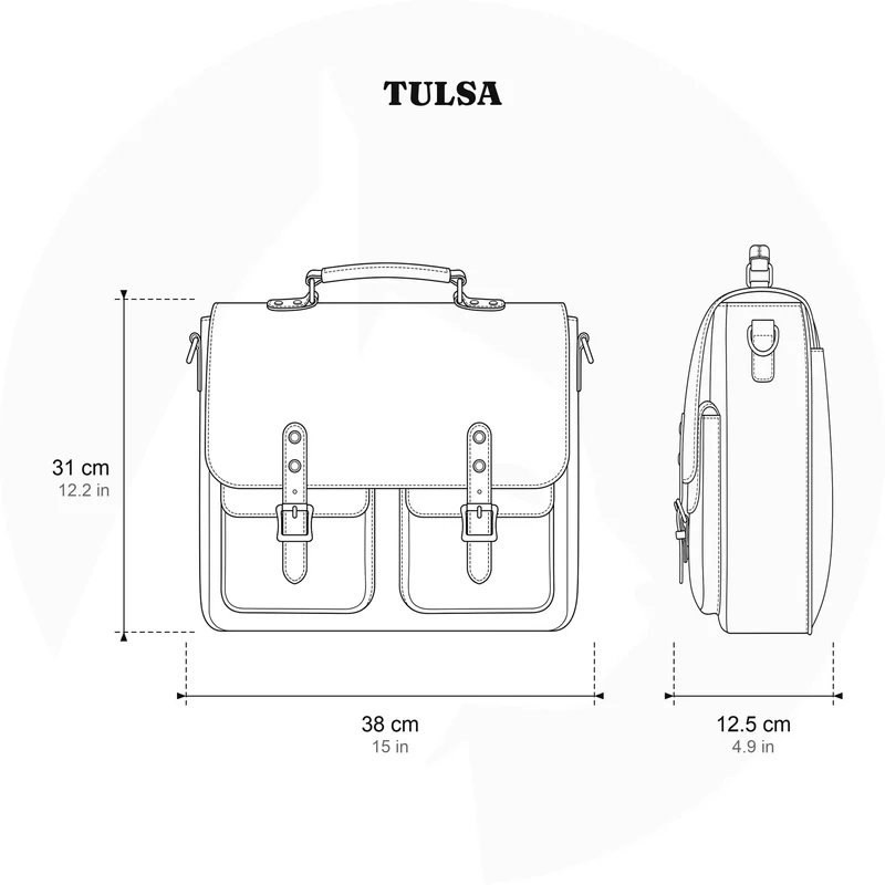 Vintage Canvas Messenger Bag | TULSA