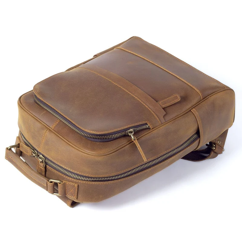Crazy Horse Leather Backpack | TYREE