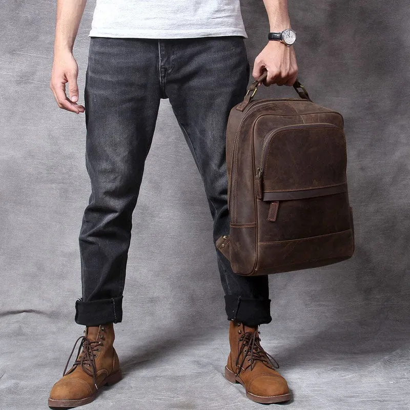 Crazy Horse Leather Backpack | TYREE