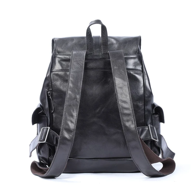 Small Black Leather Backpack | WALTER
