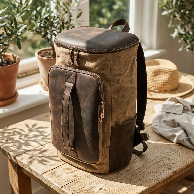 Vintage Canvas Rucksack | AMSTERDAM