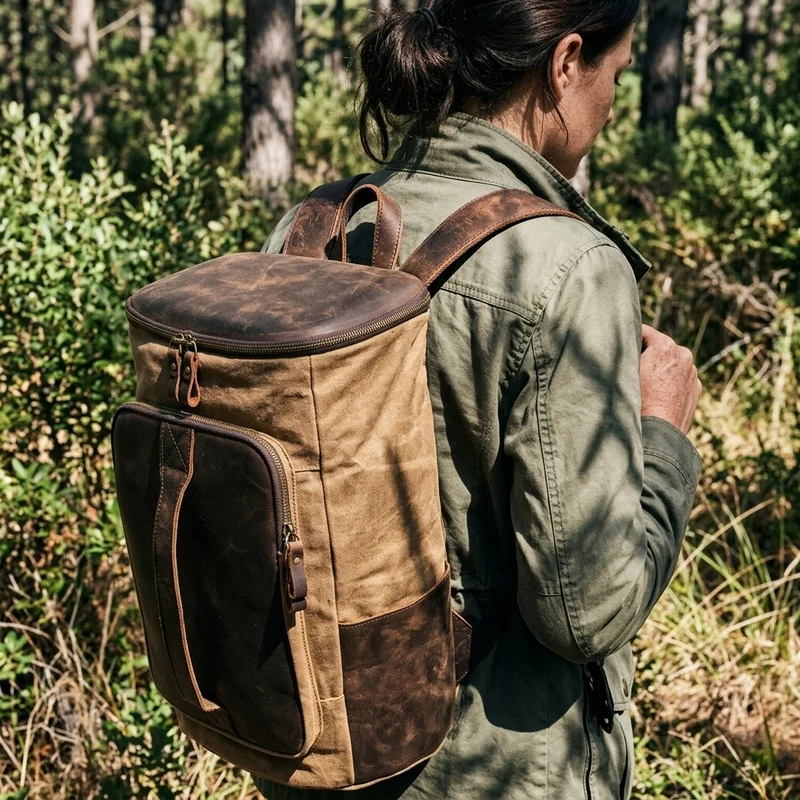 Vintage Canvas Rucksack | AMSTERDAM