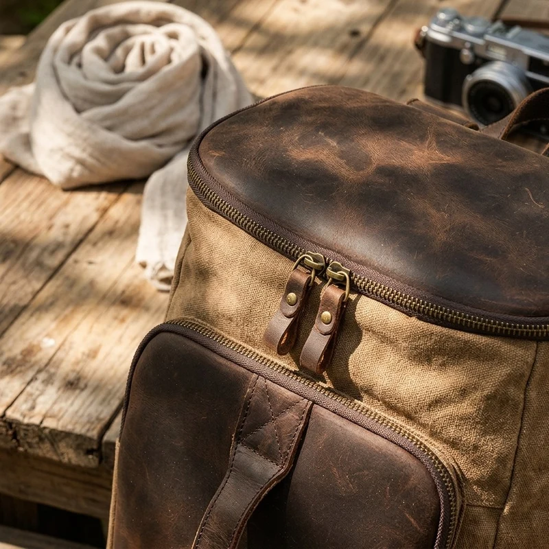 Vintage Canvas Rucksack | AMSTERDAM