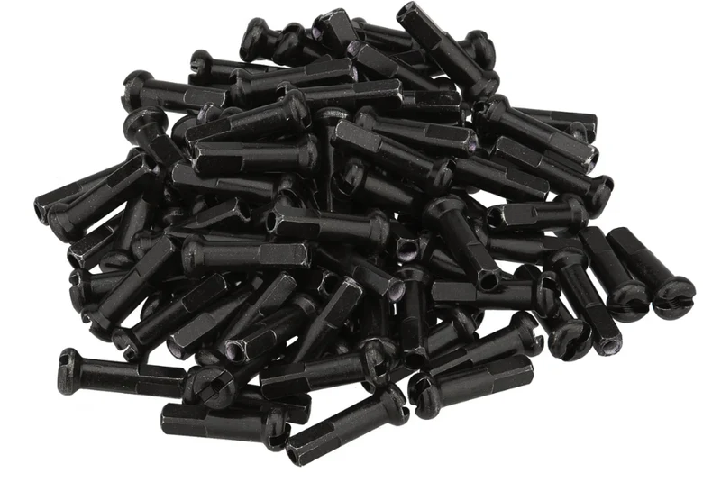 Pack de 32x Funn Têtes de rayons Brass (Laiton) 14mm/Dia. 2.0mm, noir