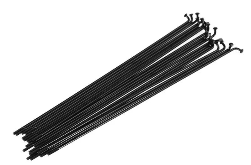 Rayons Funn J-Bend 266mm, Triple Butted 14g stainless steel, 32 pcs, noir.
