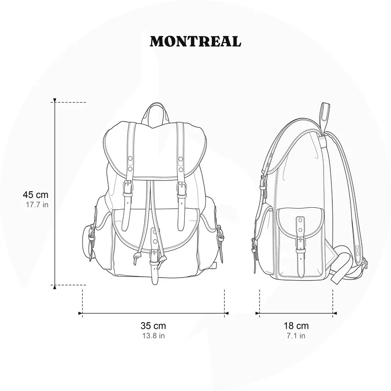Military Canvas Backpack | MONTREAL