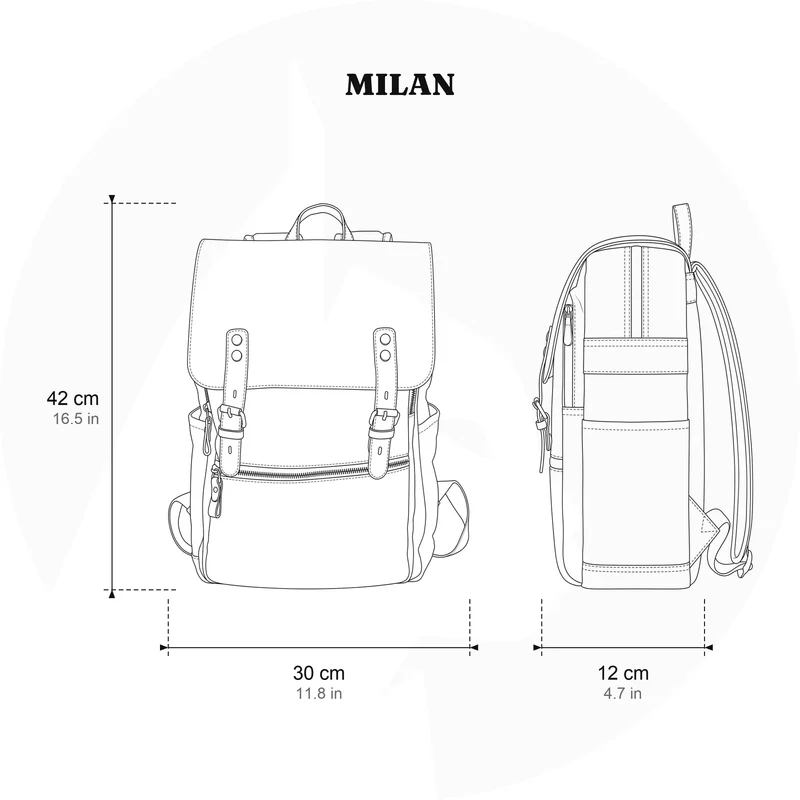 Cotton Canvas Backpack | MILAN
