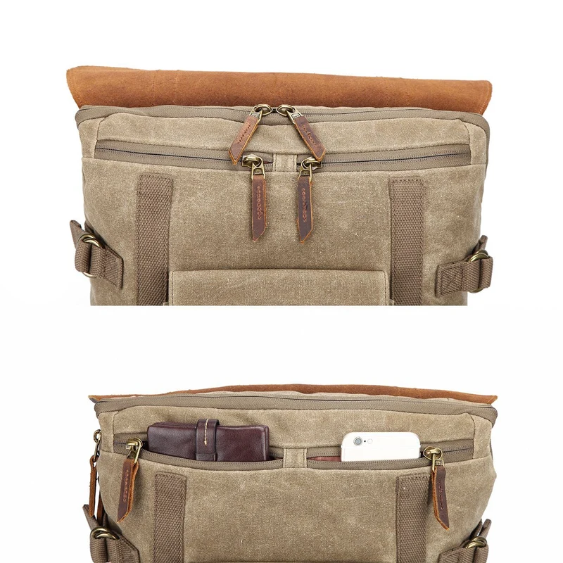 Canvas and Leather Camera Backpack | HALIBURTON