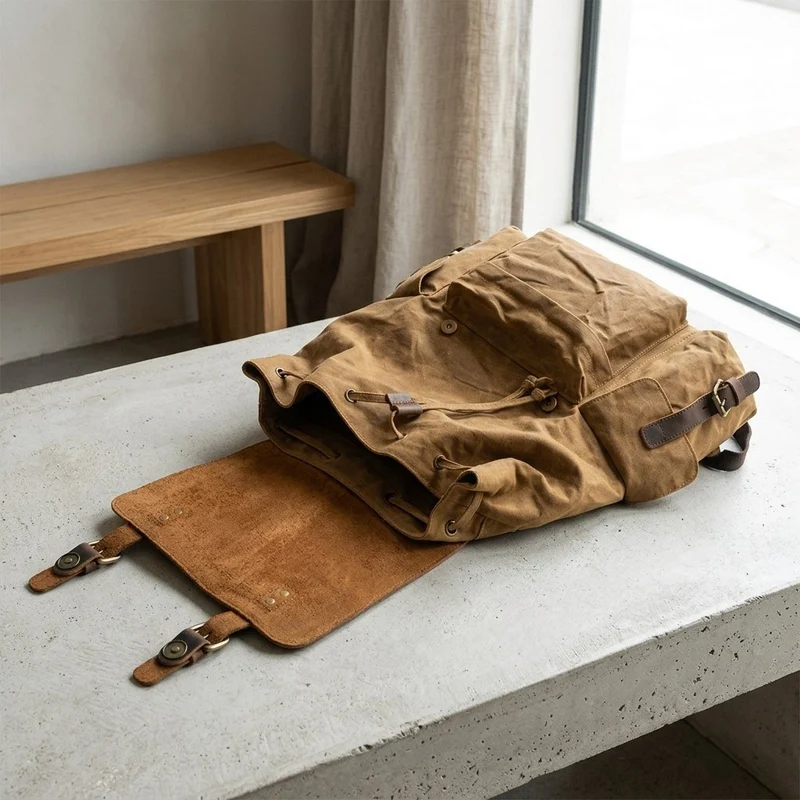 Waxed Canvas Backpack | LATVIA