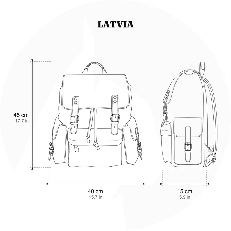 Waxed Canvas Backpack | LATVIA