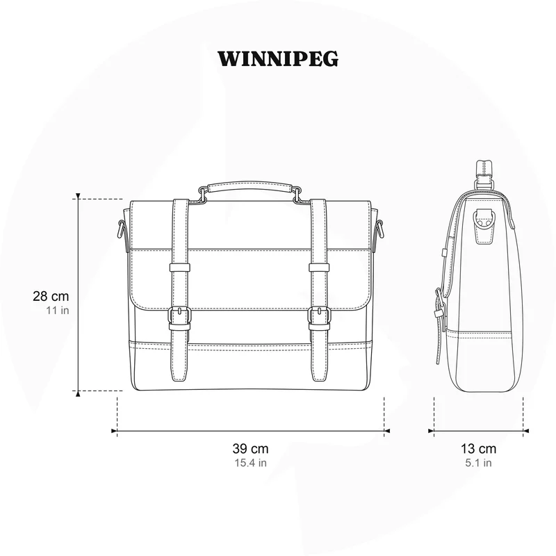 Waxed Canvas Messenger Bag | WINNIPEG