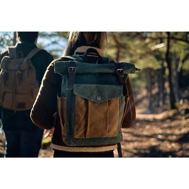 Waxed Canvas Roll Top Backpack | LUND