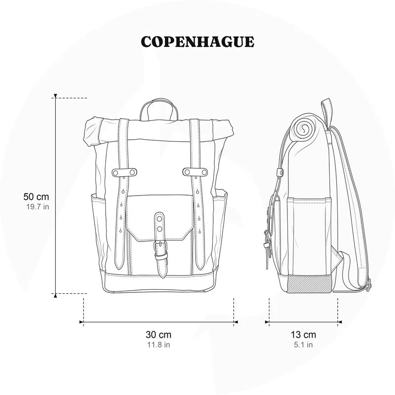 Roll Top Rucksack | COPENHAGUE