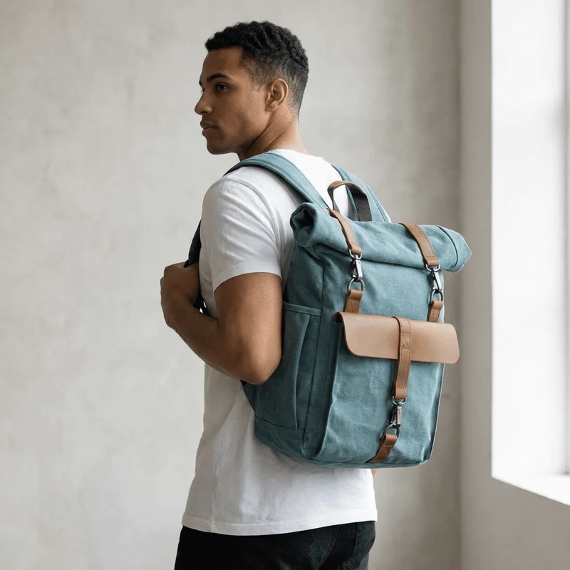 Retro Canvas Rucksack | REYKJAVIK