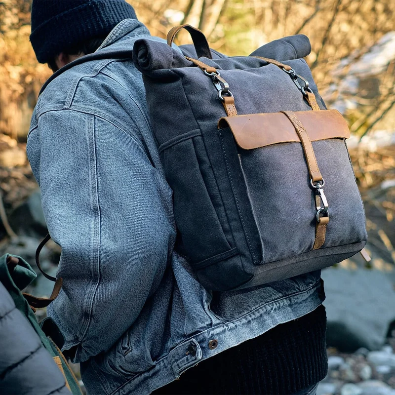 Retro Canvas Rucksack | REYKJAVIK
