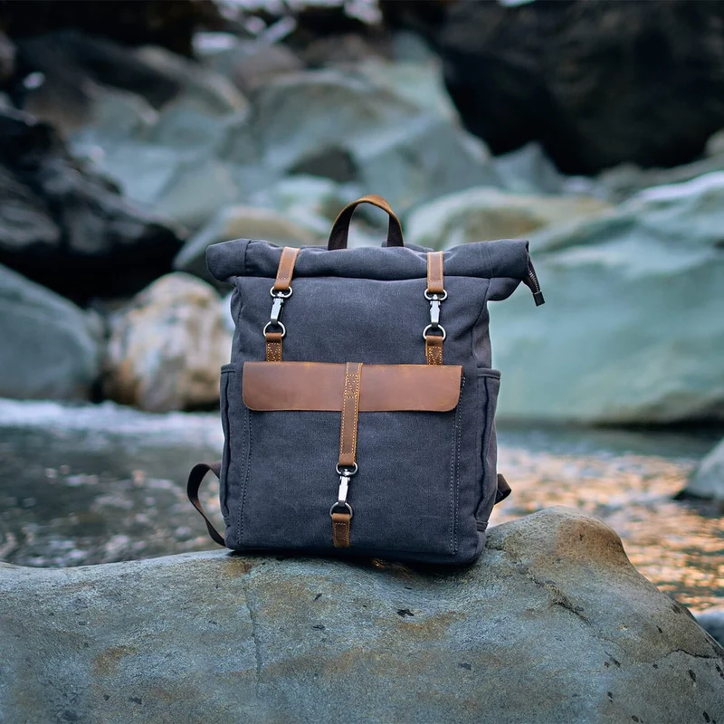 Retro Canvas Rucksack | REYKJAVIK