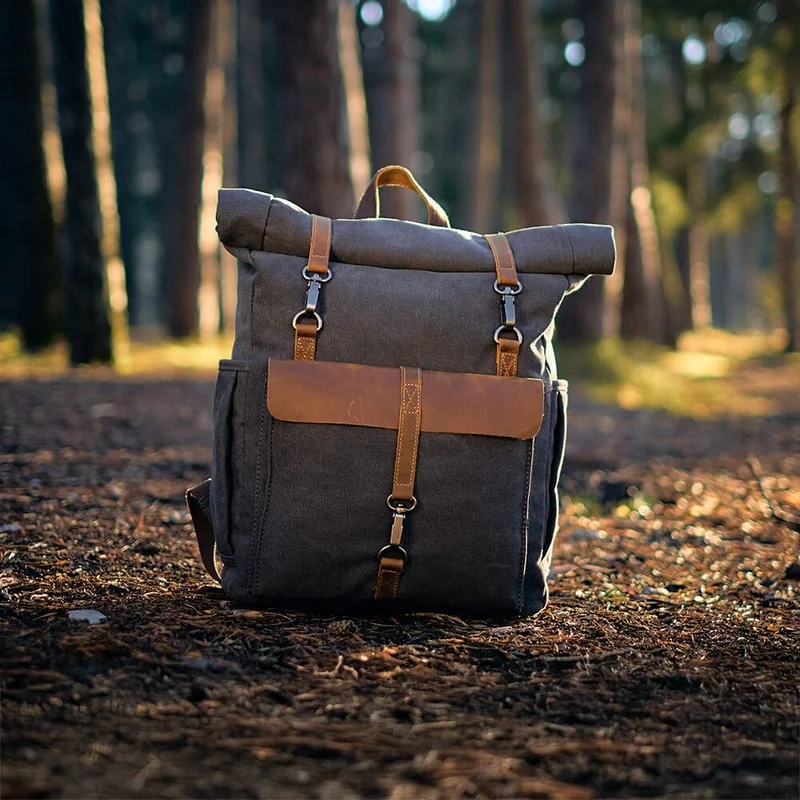 Retro Canvas Rucksack | REYKJAVIK