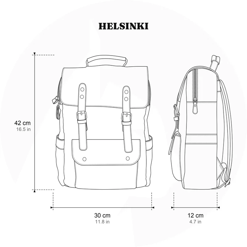 Canvas Laptop Backpack | HELSINKI