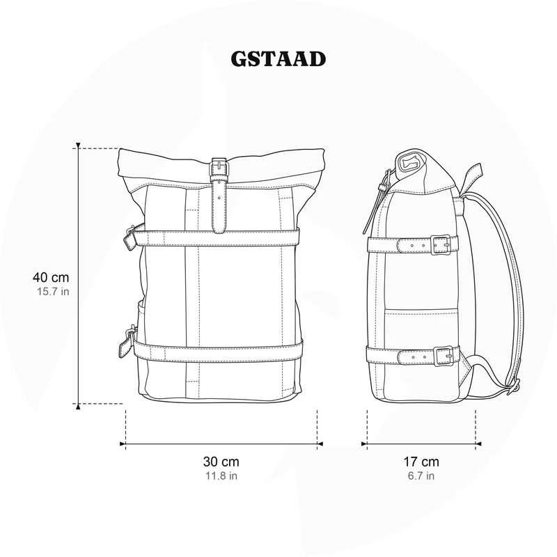 Canvas Motorcycle Backpack | GSTAAD