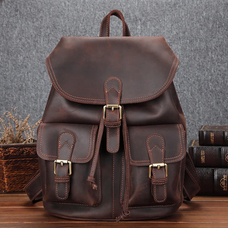 Leather Satchel Backpack | OKLA