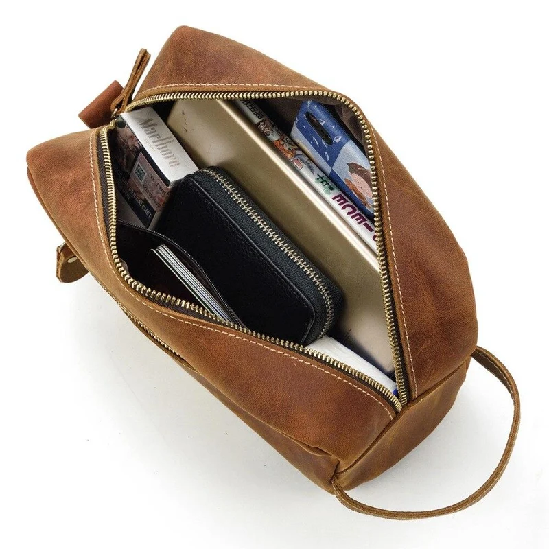Leather Toiletry Bag | PETRA