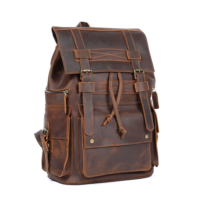 Brown Leather Backpack | KYLO