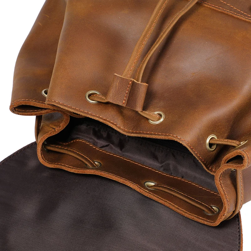 Brown Leather Backpack | KYLO
